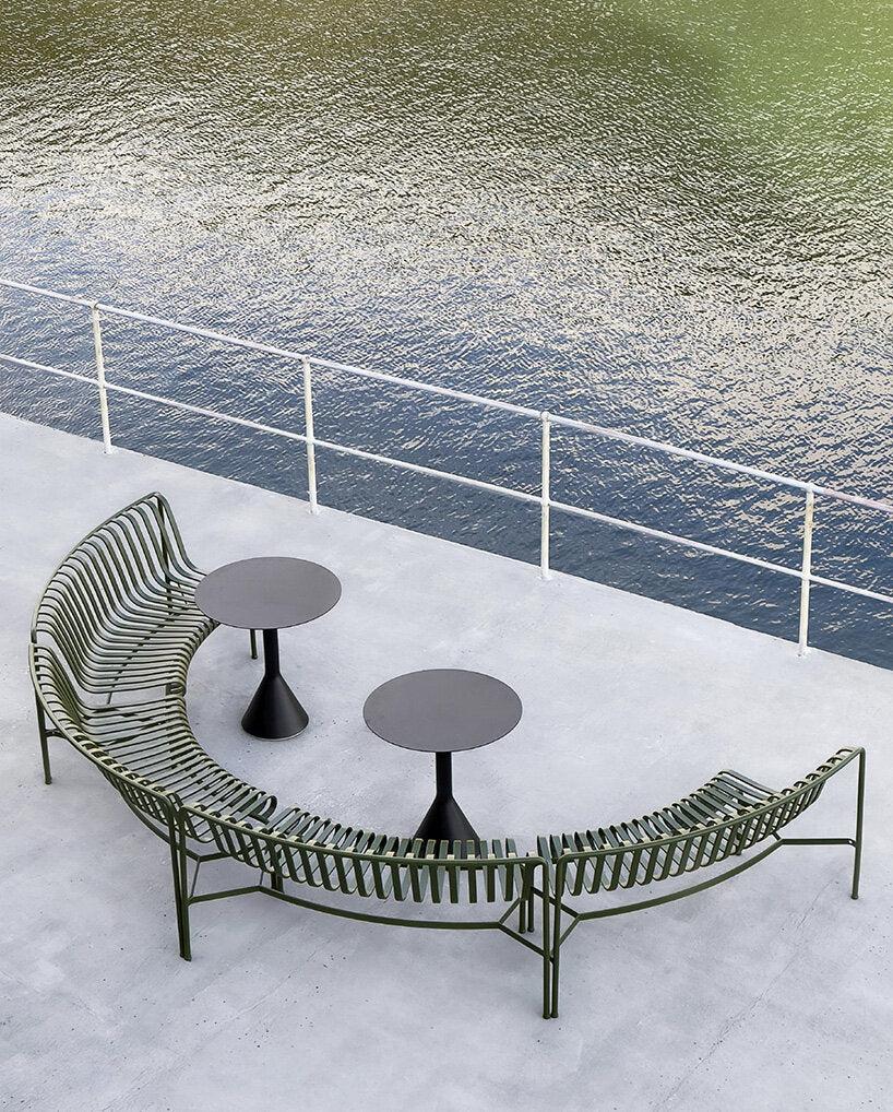 Palissade Modular Circular Outdoor Metal Bench | Model COLL1703 ( Set of 4 )-Taimco