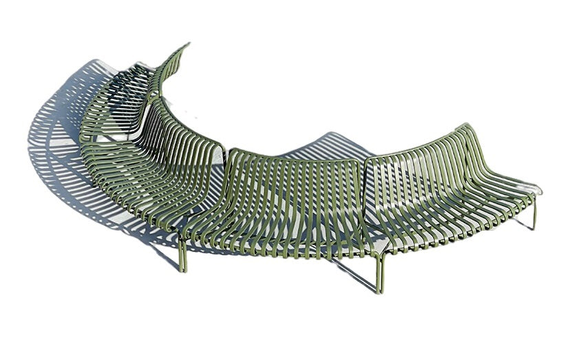 Palissade Modular Circular Outdoor Metal Bench | Model COLL1703 ( Set of 4 )-Taimco