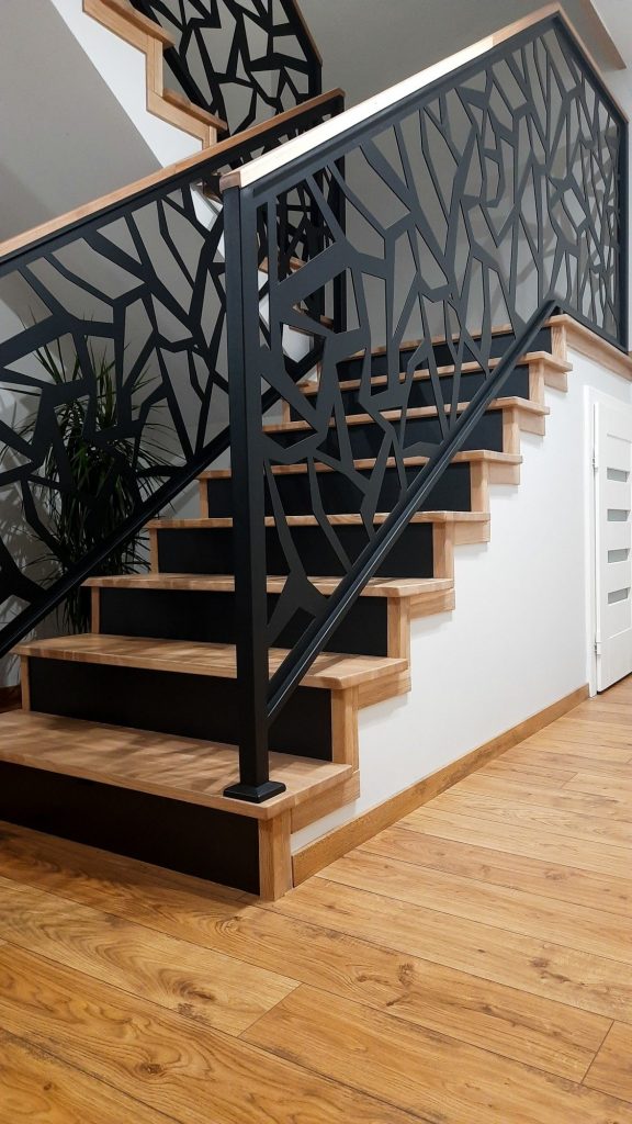 Plasma Cut Metal Stair Railing Panel | Hand Railing | Decorative Modern Railing | Made In Canada | Model # SRP1100-Taimco