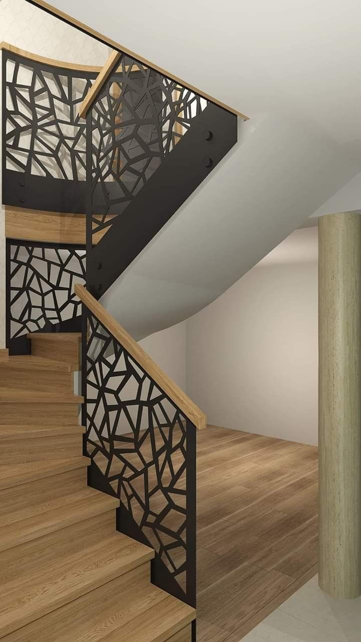 Plasma Cut Metal Stair Railing Panel | Hand Railing | Decorative Modern Railing | Made In Canada | Model # SRP1100-Taimco