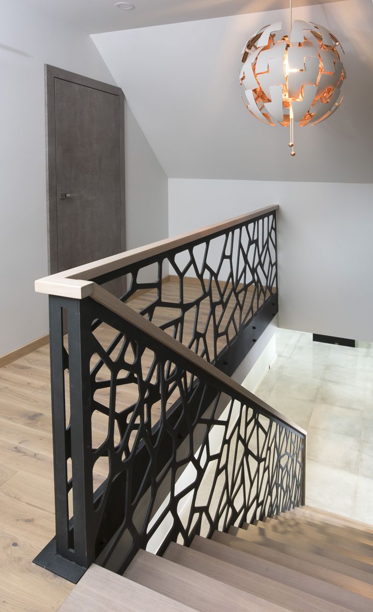 Plasma Cut Metal Stair Railing Panel | Hand Railing | Decorative Modern Railing | Made In Canada | Model # SRP1100-Taimco