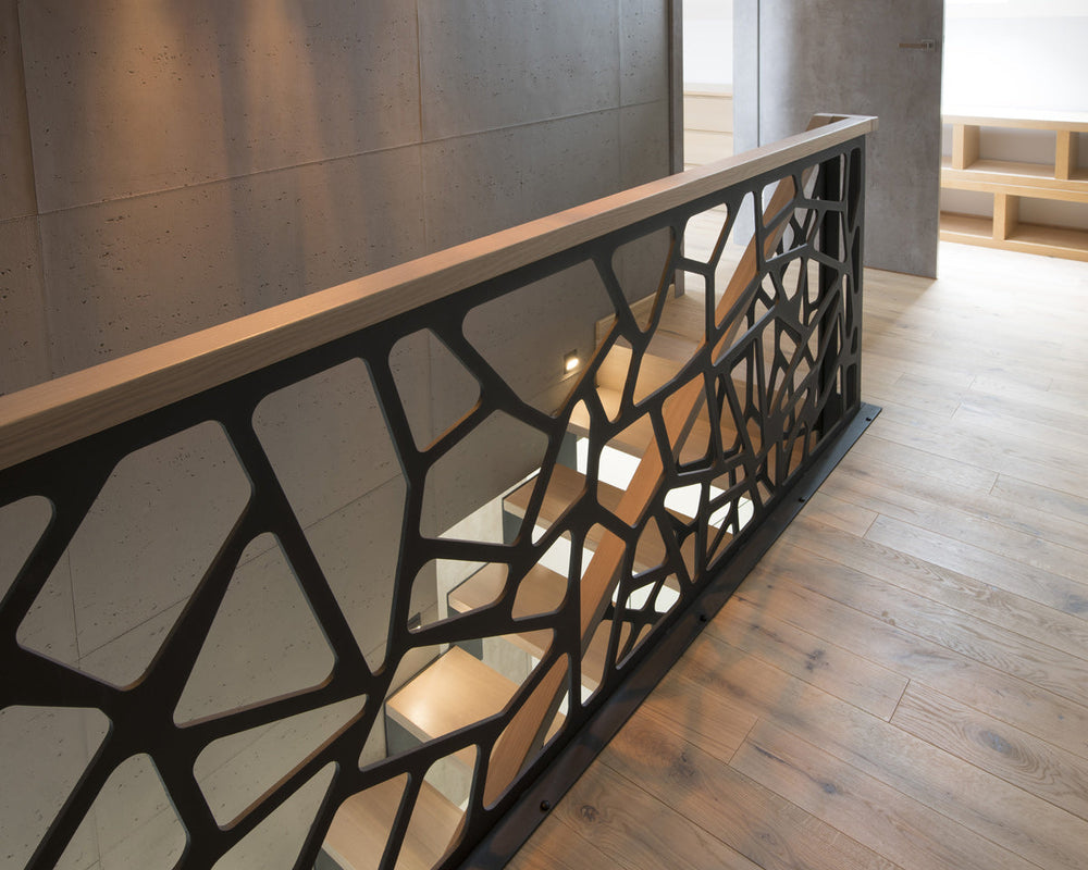 Plasma Cut Metal Stair Railing Panel | Hand Railing | Decorative Modern Railing | Made In Canada | Model # SRP1100-Taimco