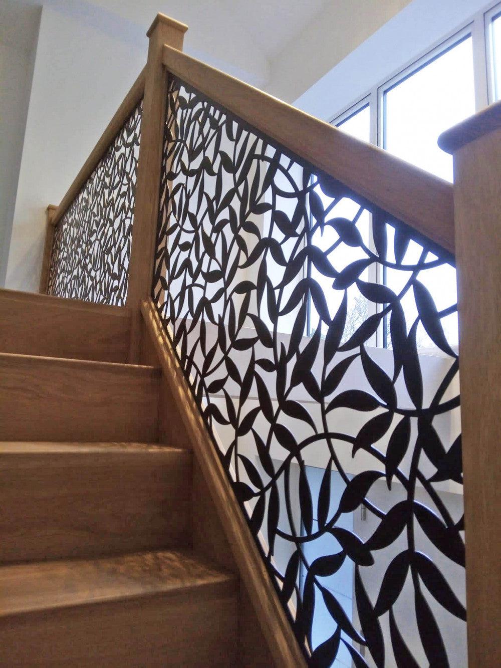 Plasma Cut Metal Stair Railing Panel | Hand Railing | Decorative Moder
