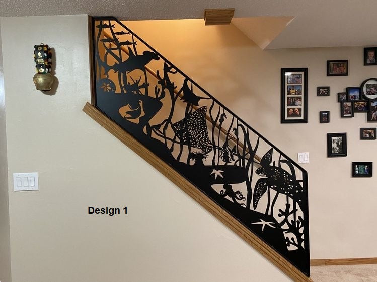 Plasma Cut Metal Stair Railing Panel | Hand Railing | Decorative Modern Railing | Made In Canada | Model # SRP1102-Taimco