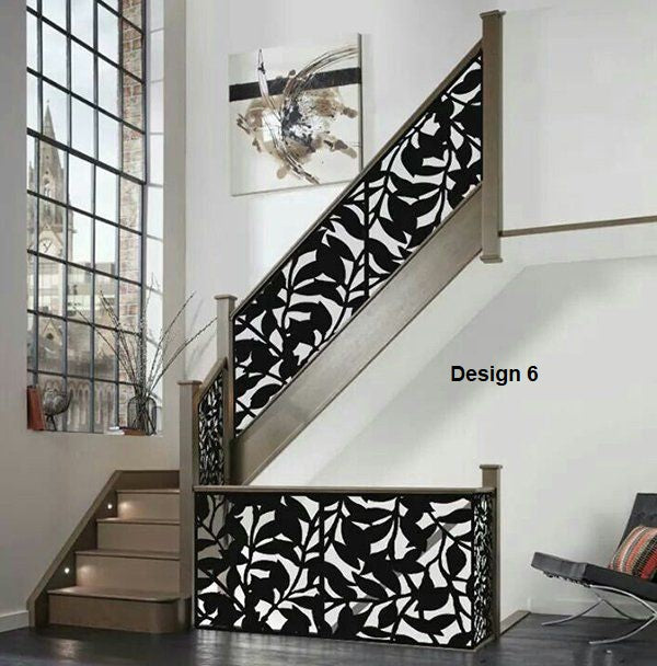 Plasma Cut Metal Stair Railing Panel | Hand Railing | Decorative Modern Railing | Made In Canada | Model # SRP1102-Taimco