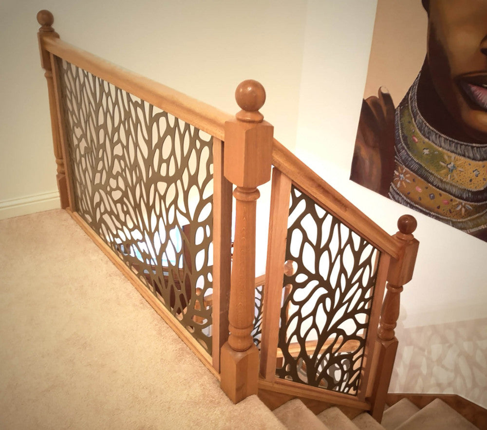 Fancy Hand Railing Plasma Cut Metal Stair Railing Panel | Hand Railing | Decorative Moder