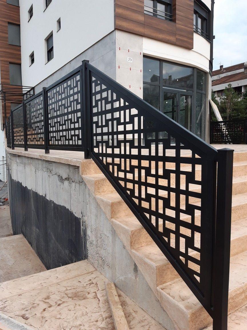 Plasma Cut Metal Stair Railing Panel | Hand Railing | Decorative Modern Railing | Made In Canada | Model # SRP1124-Taimco