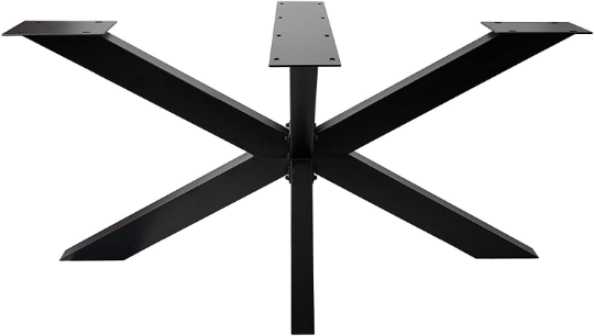 Professionally Designed Steel Cross Design Table Legs | Super Decorative Art Steel Table Legs for Home, Desk Table, Office &amp; Kitchen| Made in Canada – Model # TL619-Taimco