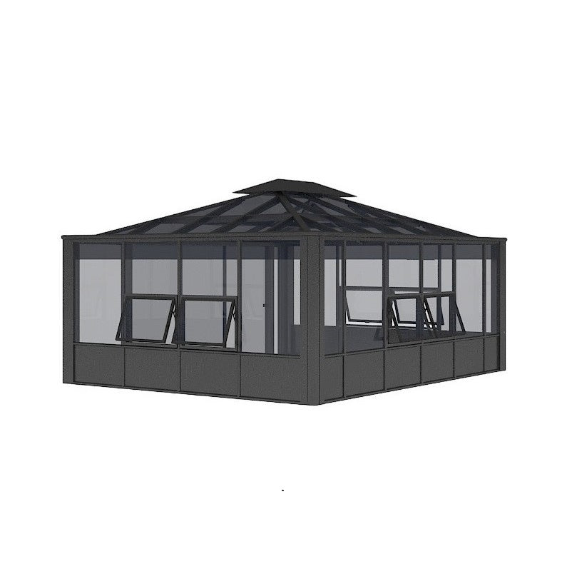 Rectangular Aluminum Solarium Garden House – Model # SUNR4362-Taimco