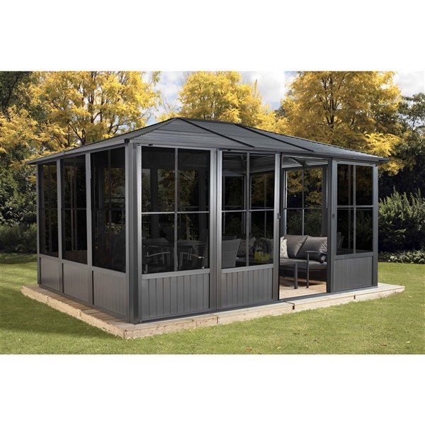 Rectangular Sunroom Solarium House 10' x 17' - Garden House – Model # SUNR4356-Taimco