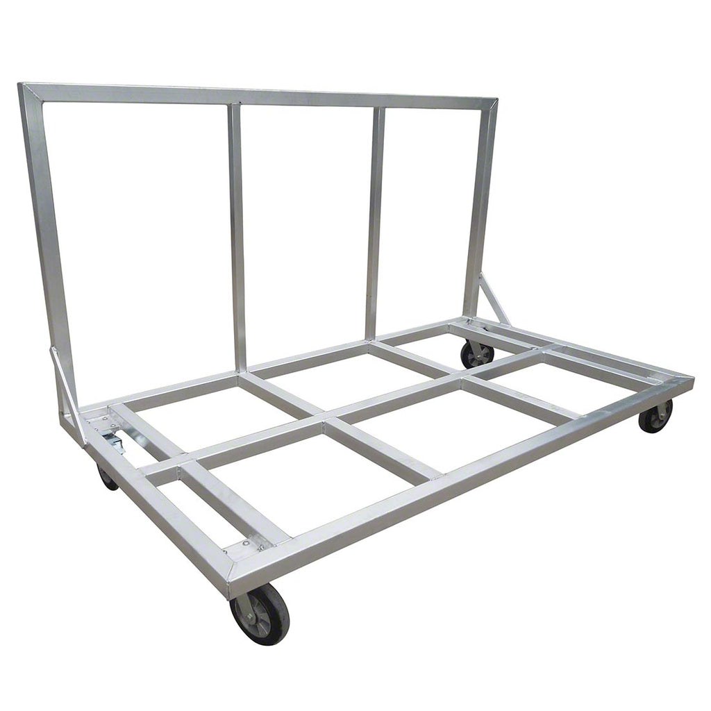 Horizontal Racks Cart Rolling Horizontal Aluminum Storage Cart for 8'Long Stage Decks Model