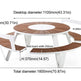 Round Bench without back - Wooden Bench on Galvanized Steel Base | Model COLL1692-Taimco