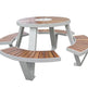 Round Bench without back - Wooden Bench on Galvanized Steel Base | Model COLL1692-Taimco