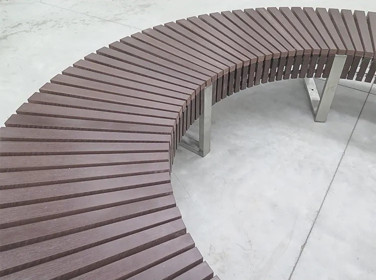 Round Tree Wood Bench for Outdoor Public Street and parks | Model COLL1694-Taimco