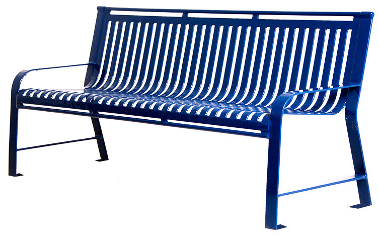 Sleek and Slender Oxford Steel Park Bench | Model MB197-Taimco