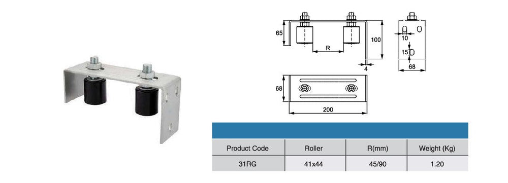 Slide Door or Gate Roller Guide Bracket | Model # 31RG (Pack of 50)-Taimco