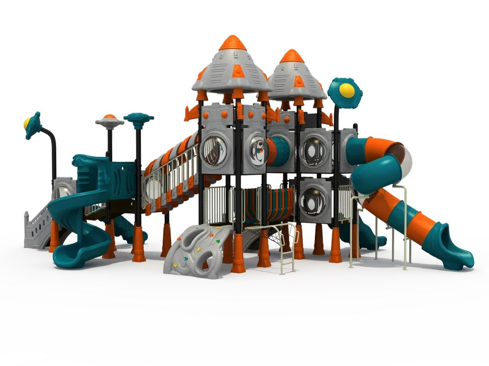 Spaceship Theme Children Large Outdoor Playground Equipment and Slides | Model # PG4323-Taimco