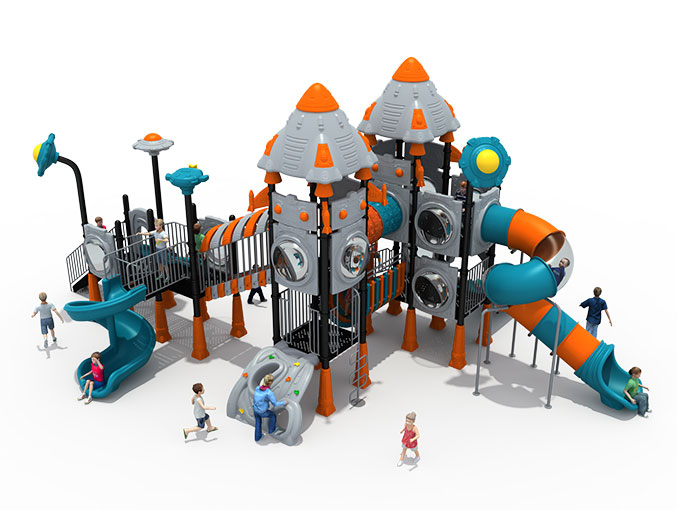 Spaceship Theme Children Large Outdoor Playground Equipment and Slides | Model # PG4323-Taimco