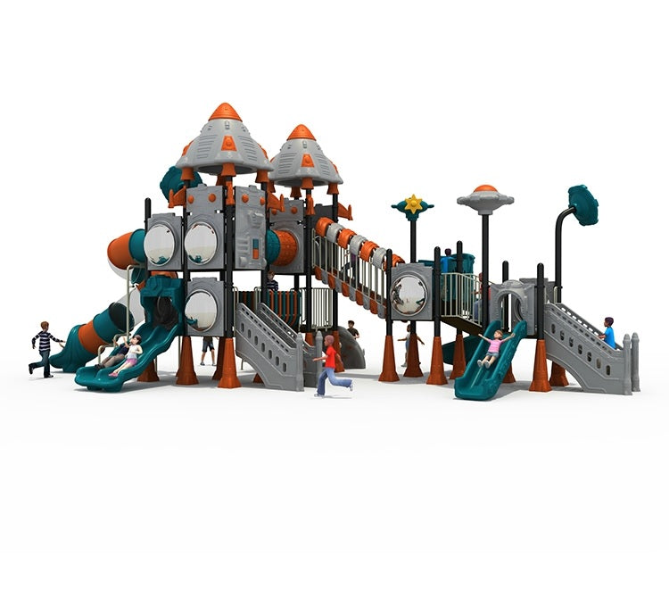 Spaceship Theme Children Large Outdoor Playground Equipment and Slides | Model # PG4323-Taimco