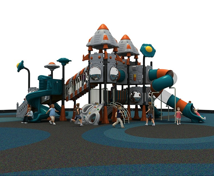 Spaceship Theme Children Large Outdoor Playground Equipment and Slides | Model # PG4323-Taimco