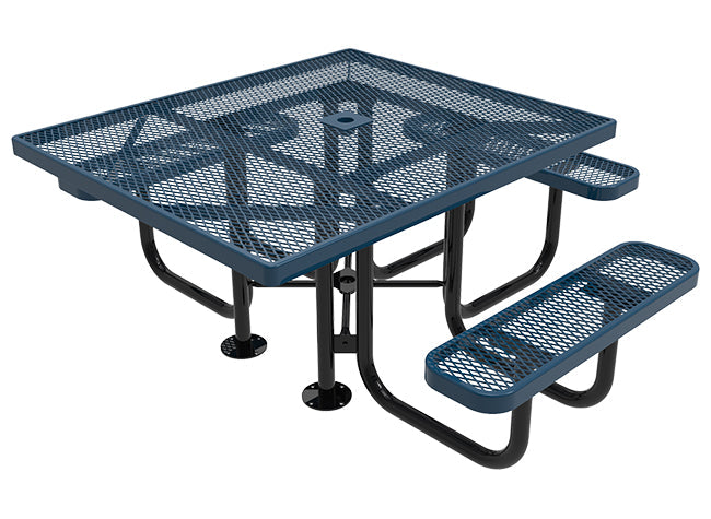 Square ADA Access Steel Picnic Tables | Picnic Table & Seat | Model ADAPT236-Taimco