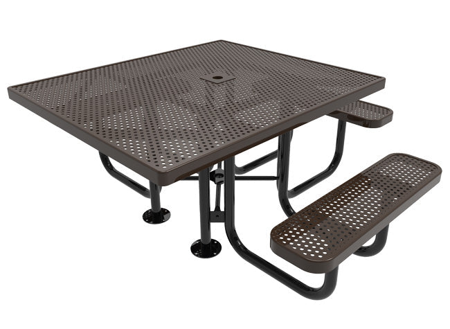 Square ADA Access Steel Picnic Tables | Picnic Table & Seat | Model ADAPT236-Taimco