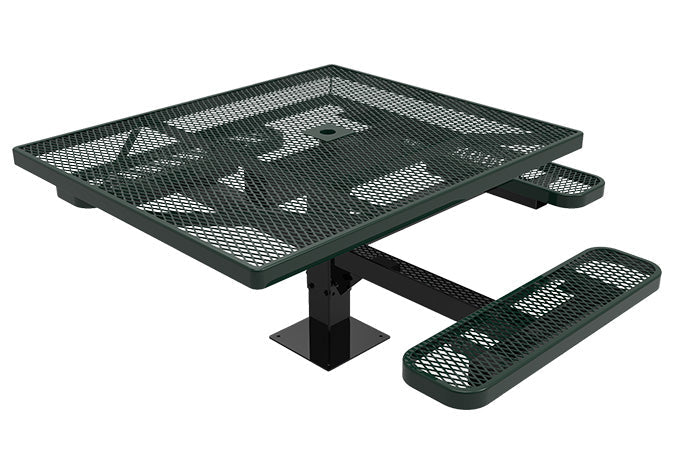 Square ADA Access Steel Picnic Tables | Picnic Table & Seat | Model ADAPT238-Taimco