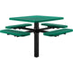 Square Picnic Table In Ground Mount Expanded Metal | Picnic Table & Seat | Model PT194-Taimco