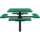 Square Picnic Table In Ground Mount Expanded Metal | Picnic Table & Seat | Model PT194-Taimco