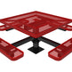 Square Picnic Table In Ground Mount Expanded Metal | Picnic Table & Seat | Model PT194-Taimco