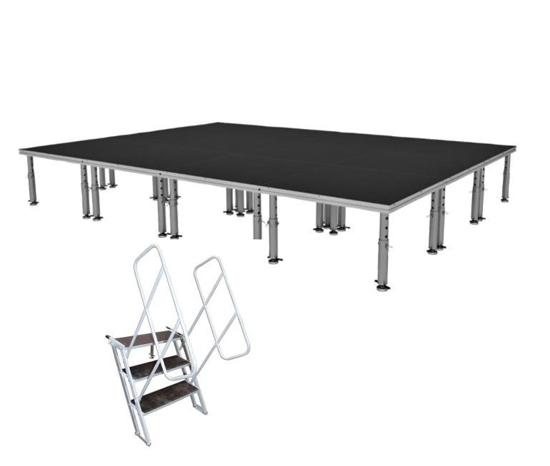 Stage Platform 12X16 Feet Portable and Height Adjustable with Ladder Model STA34812X16-Taimco