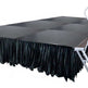 Stage Platform 8X12 Feet Portable and Height Adjustable & Black Stage Skirts Model STA3458X12-Taimco