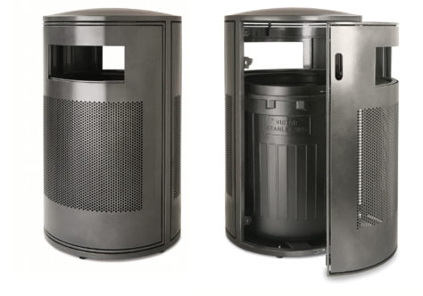 Stainless Steel Round shape Garbage Bin | Model WR201-Taimco