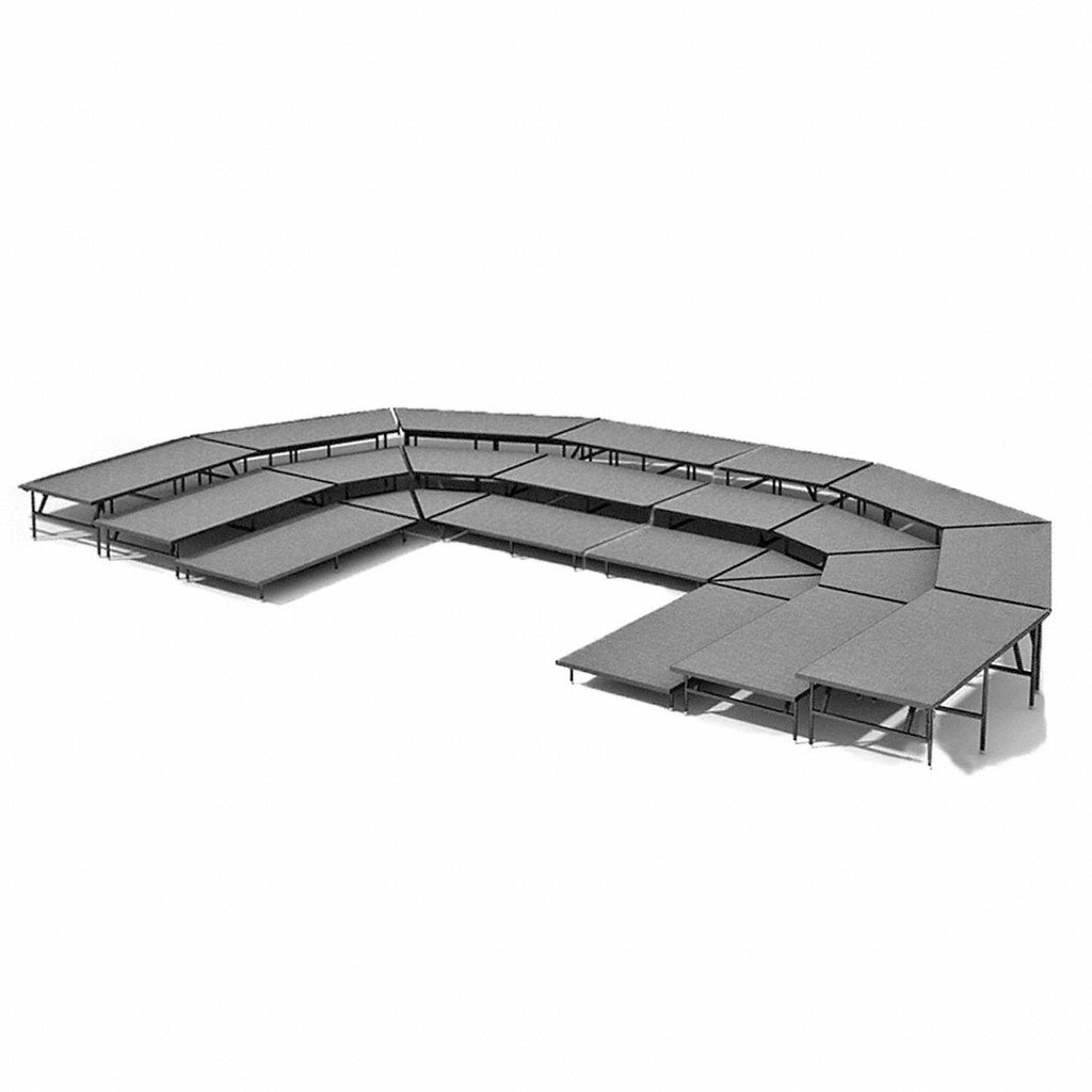 Straight Seated Riser System 3 Tier - 35' Long Model SSRS335
