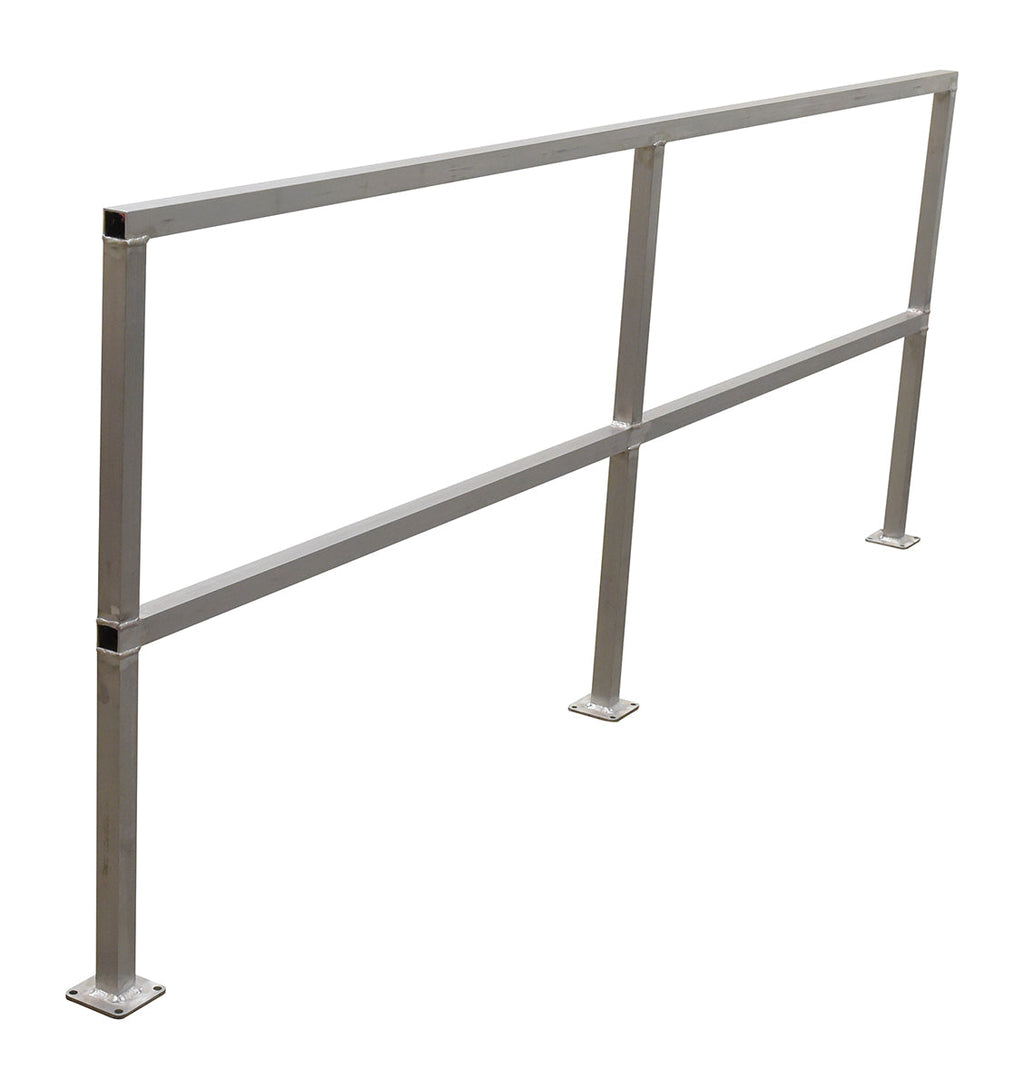 Square Railing For Protection TAIMCO Square Safety Aluminum Rigid Guard Rail - Made in Canada - Mode