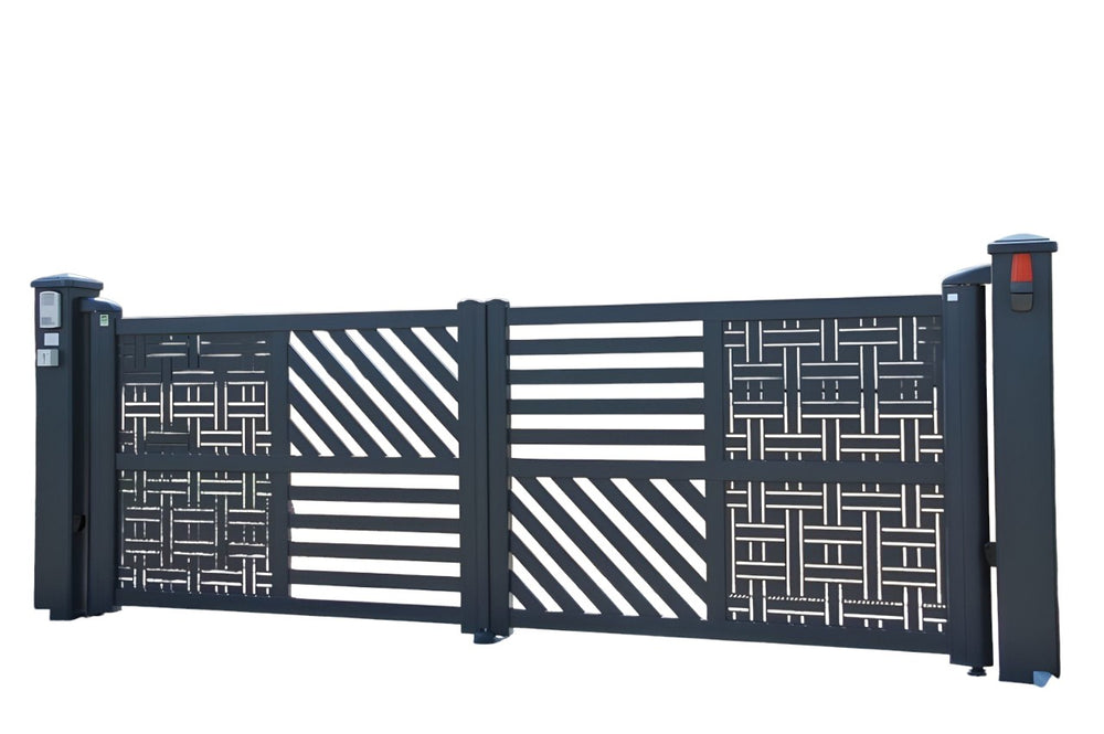 Unique Geometric Design Driveway Gate | Graceful Modern Entrance Gate|