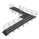 Universal 90-Degree Turn ADA Wheelchair Ramp with Landing 24" High Stage Model US90ADAWCR24-Taimco