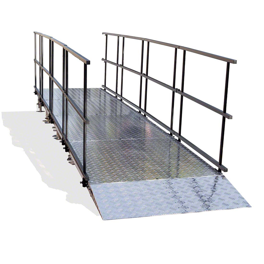 Universal Straight ADA Wheelchair Ramp for 16" Height Stages Model USADASWCR16-Taimco