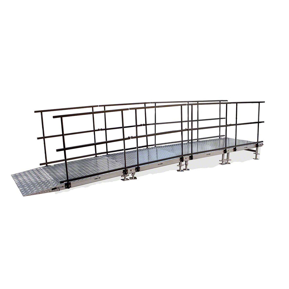 Universal Straight ADA Wheelchair Ramp for 16" Height Stages Model USADASWCR16-Taimco