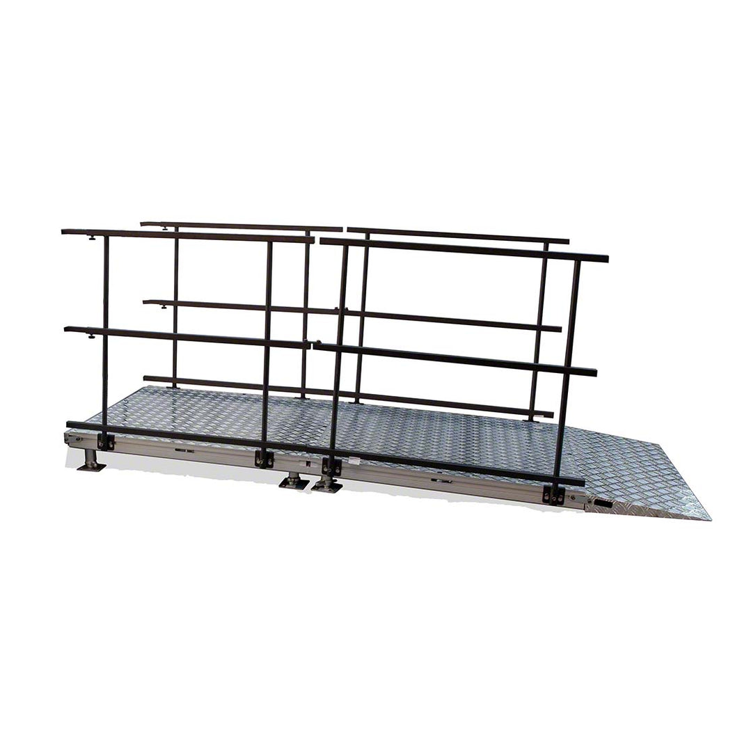 Universal Straight ADA Wheelchair Ramp for 8" Height Stages Model USADASWCR8-Taimco