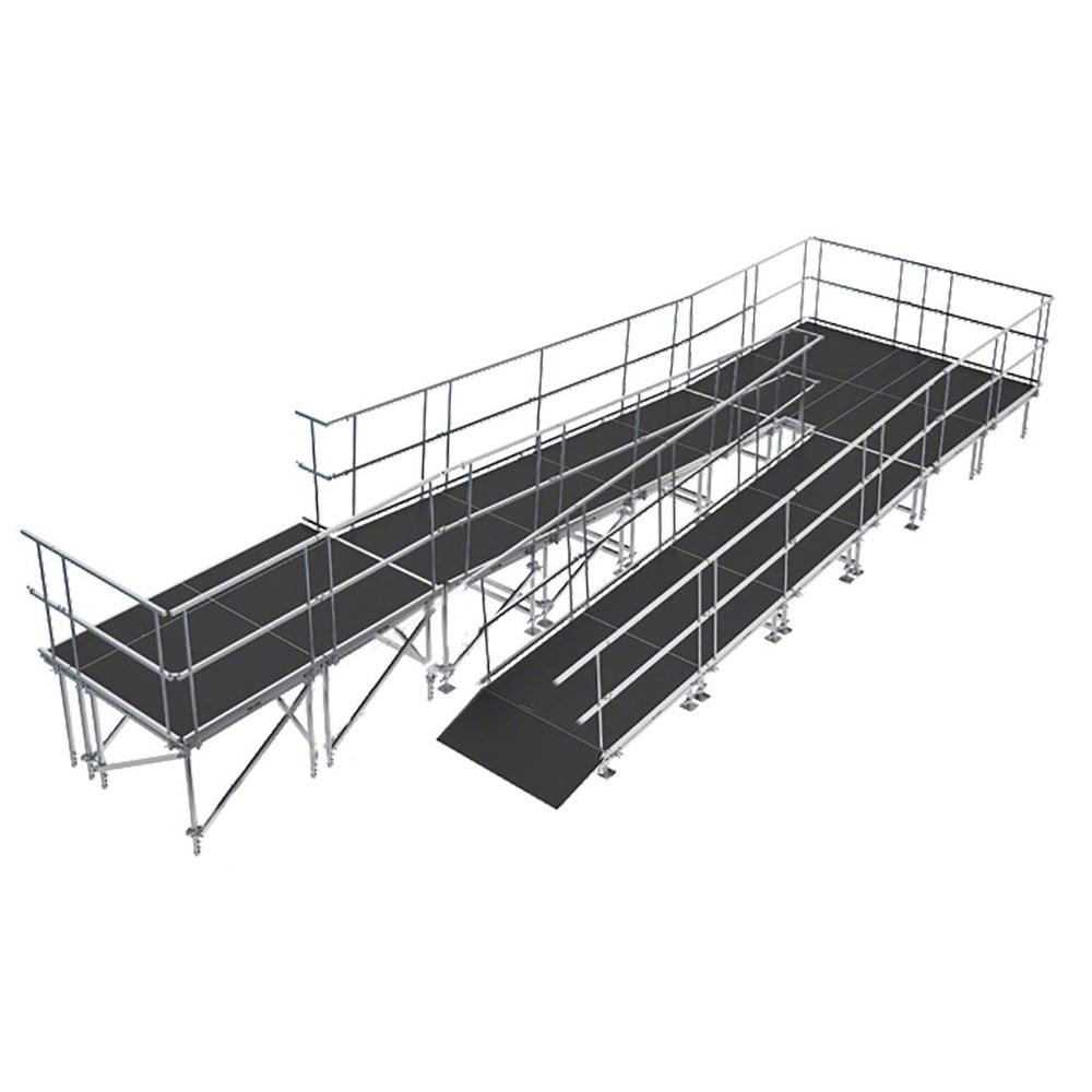 Universal Switchback ADA Wheelchair Ramp with Landing Model USADAWCR32-Taimco