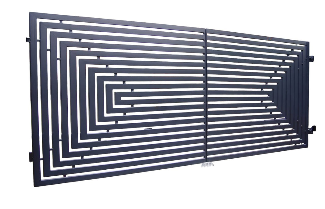 Vanishing Point Steel Driveway Gate | Model # 124