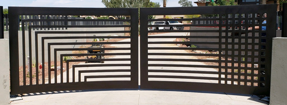 Weavers Loom Steel Driveway Gate | Model # 101