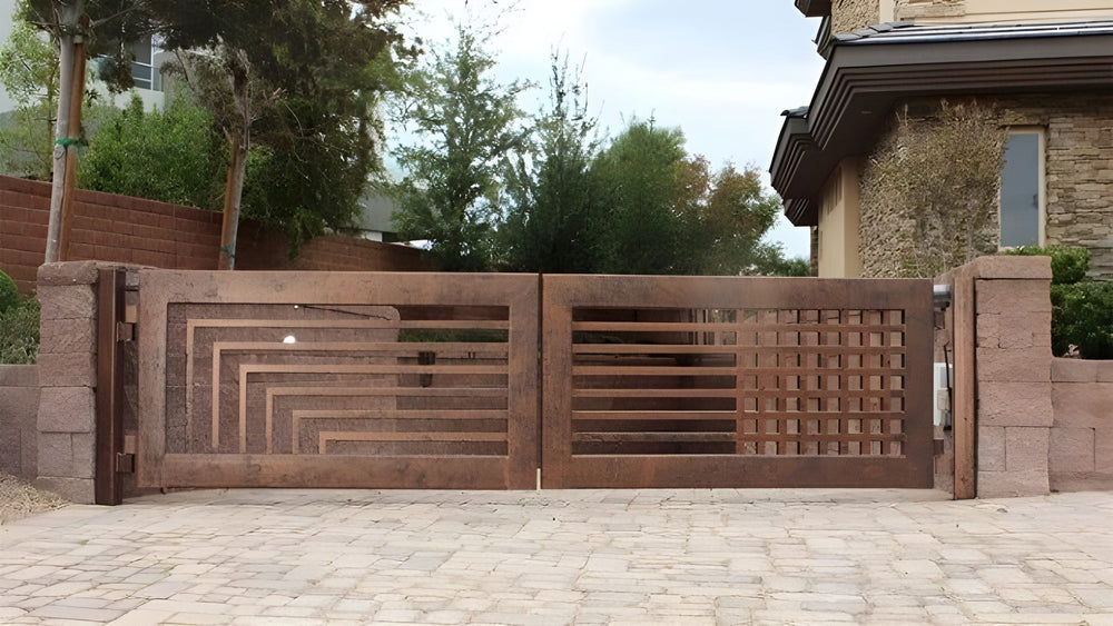 Weavers Loom Steel Driveway Gate | Model # 101-Taimco