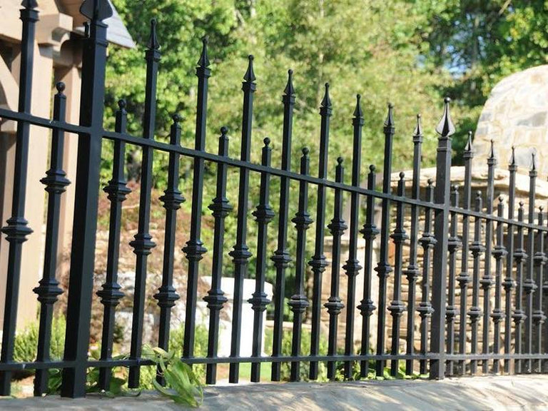 Wrought Iron all Top & Garden Railing - Wrought Iron Fence | Heavy Duty Metal Fence | Made in Canada – Model # FP929-Taimco