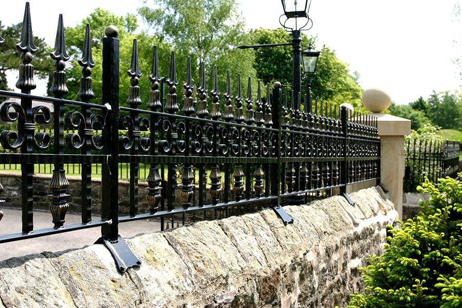 Wrought Iron all Top & Garden Railing - Wrought Iron Fence | Heavy Duty Metal Fence | Made in Canada – Model # FP931-Taimco