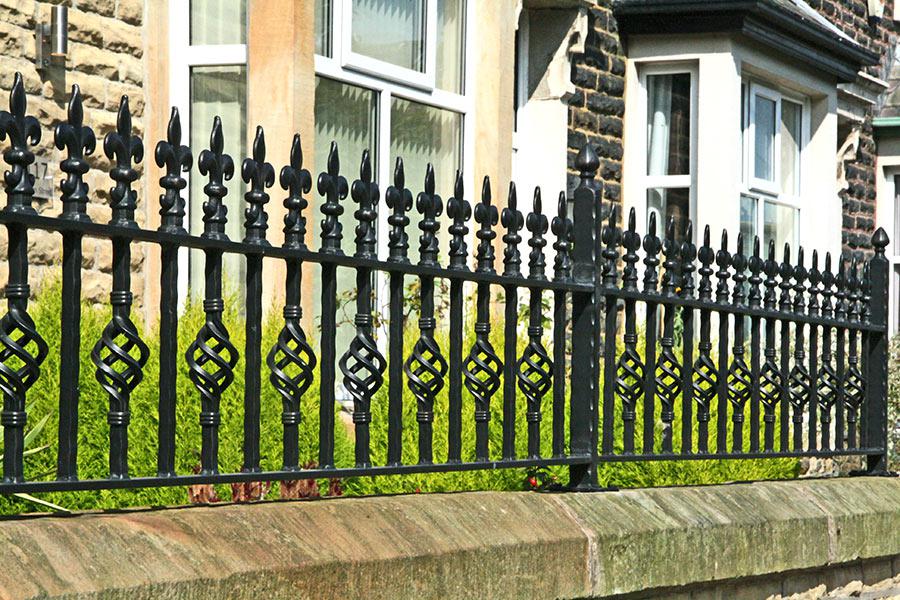 Wrought Iron all Top & Garden Railing - Wrought Iron Fence | Heavy Duty Metal Fence | Made in Canada – Model # FP933-Taimco