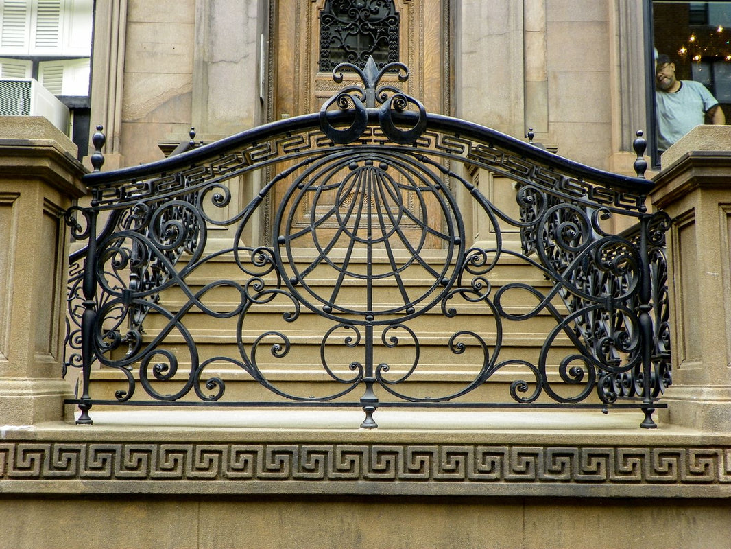 Wrought Iron Balcony Railing Aphrodite Juliet Design - Railing Balcony Panels - Decorative Heritage Style Rail - Made in Canada - Model # DRP971-Taimco