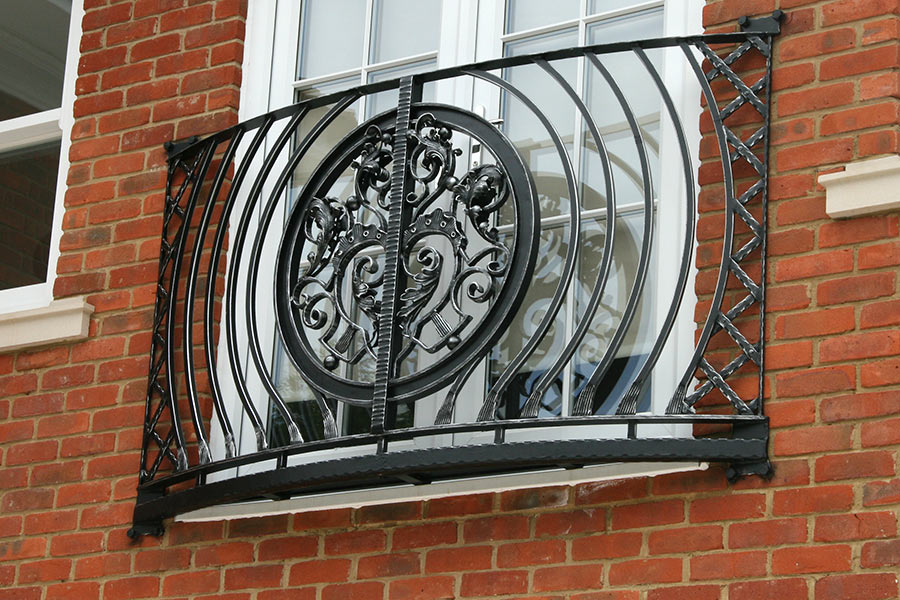 Wrought Iron Balcony Railing Aphrodite Juliet Design - Railing Balcony Panels - Decorative Heritage Style Rail - Made in Canada - Model # DRP976-Taimco