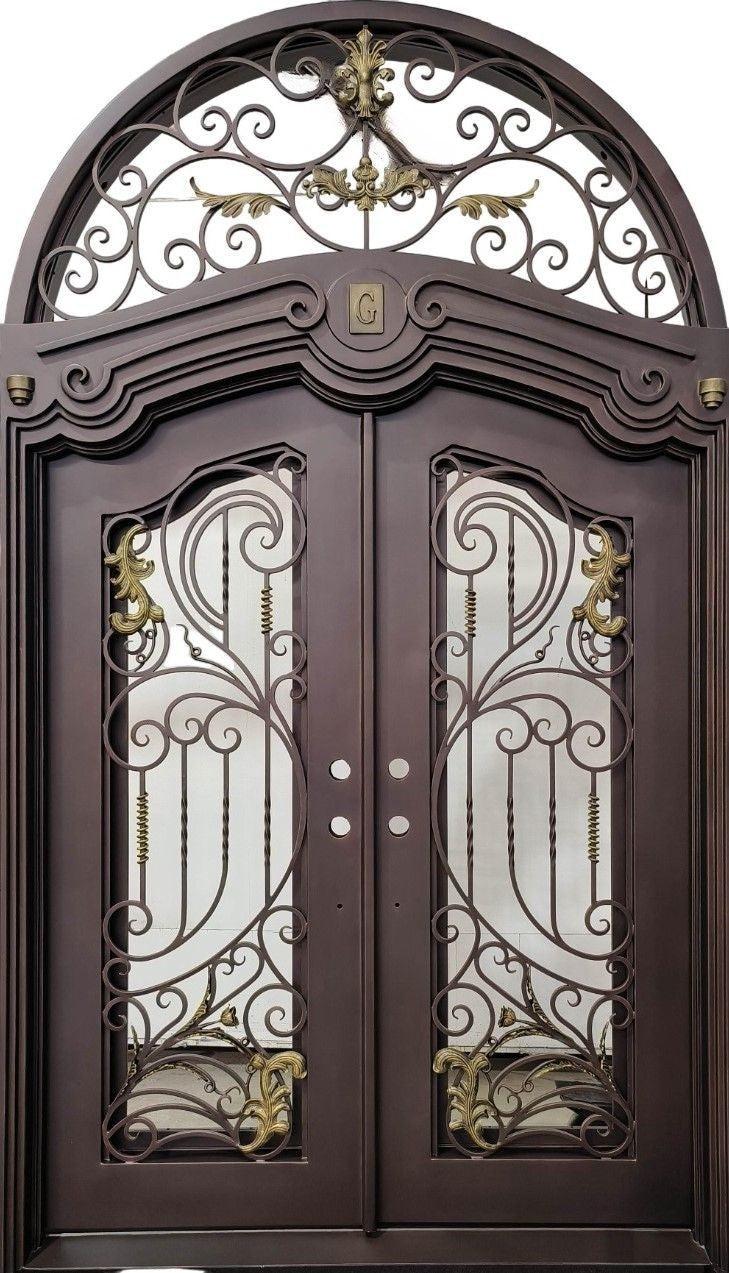 Wrought Iron Door | Arched Top With kickplate | Model # IWD 1020-Taimco